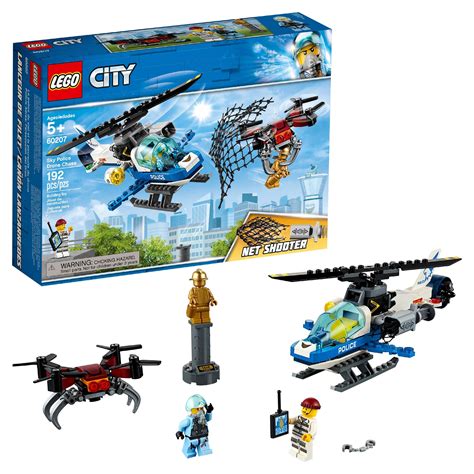 LEGO Building Set - City Police Sky Police Drone Chase 60207 with Helicopter - Walmart.com