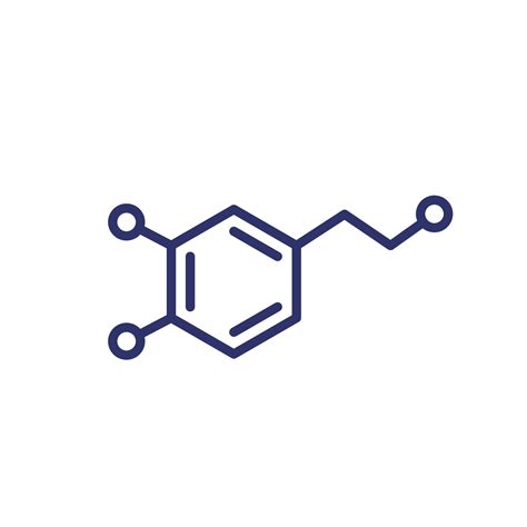 dopamine molecule, line vector icon 2297287 Vector Art at Vecteezy