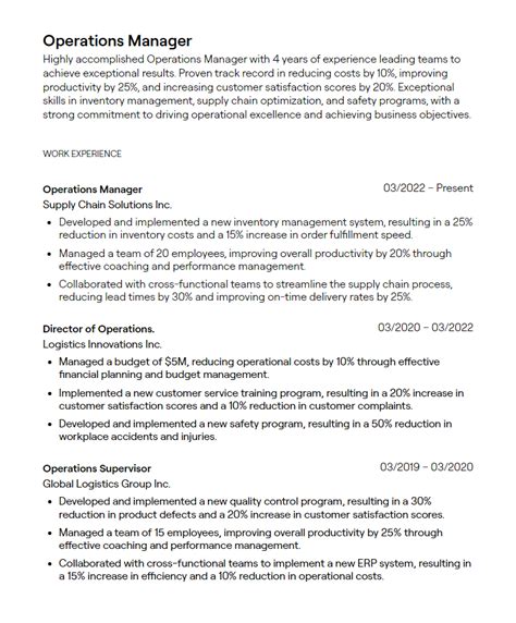 22+ Operations Manager Resume Examples [with Guidance]