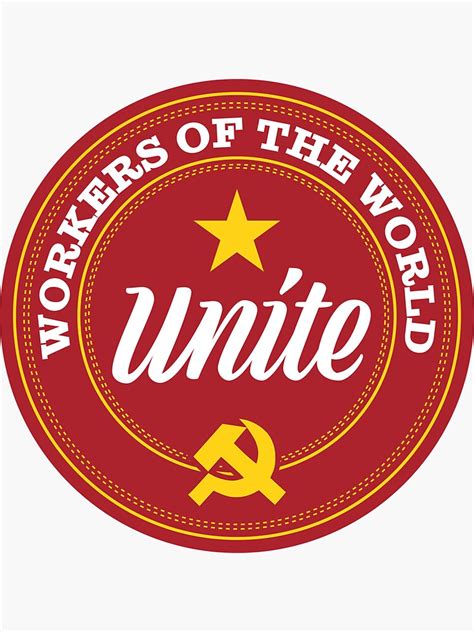 "Workers of the World Unite" Sticker for Sale by DiscoBolshevik | Redbubble