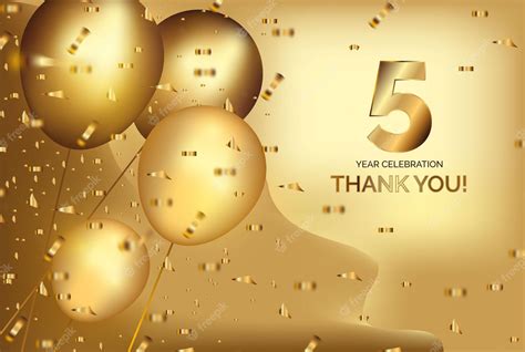 Premium Vector | Happy anniversary background realistic balloons