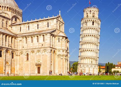 Pisa, Italy - 9 September 2011: Tourists Admire the Cathedral an ...