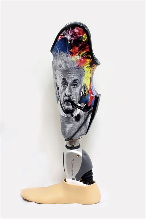 Albert Einstein custom prosthesis for a below the knee amputee. Below ...