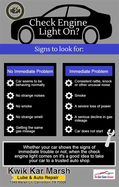 Check Engine Light Diagnostic - Kwik Kar Marsh