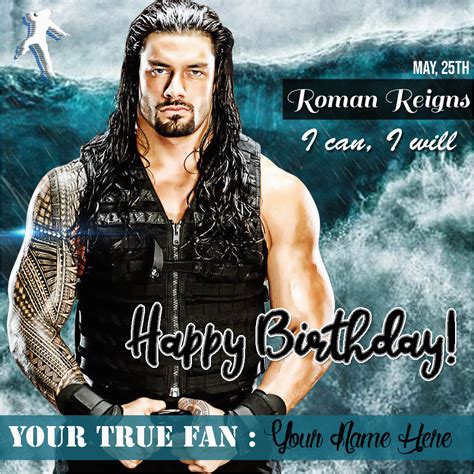 Roman Reigns Birthday Card Happy Birthday Seth Rollins E Greeting Card ...