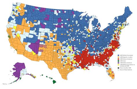 Significant Racial minorities in each U.S. county - Vivid Maps