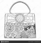 Bag Coloring For Adults Grown Ups Relaxation Fashion  sketch template
