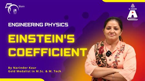 Einstein's Coefficient | Engineering Physics | S Chand Academy - YouTube