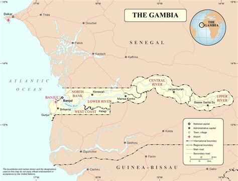 Map of countries : Gambia