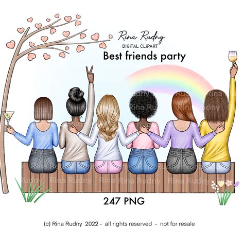 Best Friends Clipart Besties Clipart Soul Sisters Clipart | Etsy Ireland