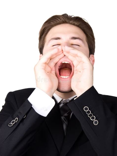 Funny man screaming stock image. Image of happy, human - 15657499