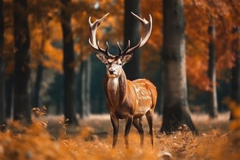 Premium AI Image | Red deer in the nature habitat