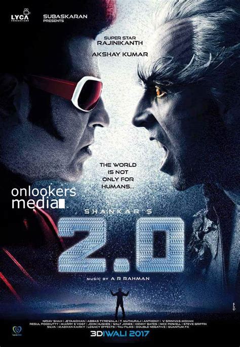 2.0 first look poster enthiran 2 rajinikanth akshay kumar - onlookersmedia