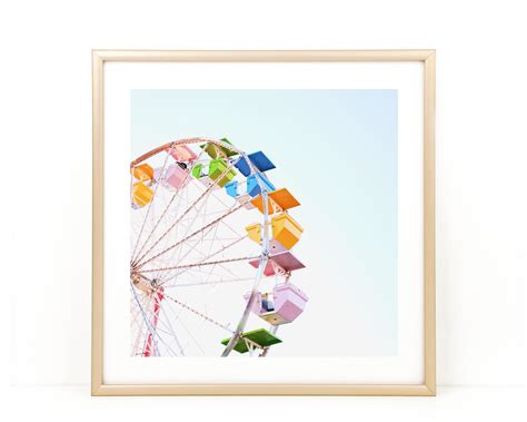 Ferris Wheel Art, Carnival Photo, Nursery Decor, Baby's Room Decor, State Fair, Ferris Wheel ...