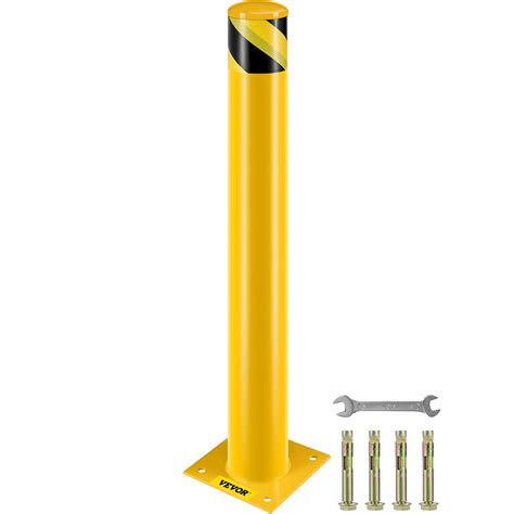 Buy BestEquip Safety Bollard 36-4.5 Safety Barrier Bollard 4-1/2" OD 36" Height Yellow Powder ...