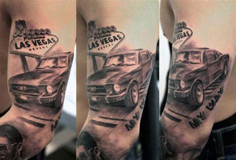 40 Mustang Tattoo Designs For Men - Sports Car Ink Ideas | Mustang ...