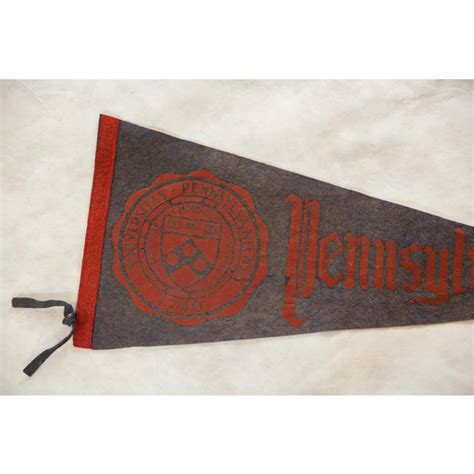 Vintage 1950s Pennsylvania University Large Felt Pennant | Chairish