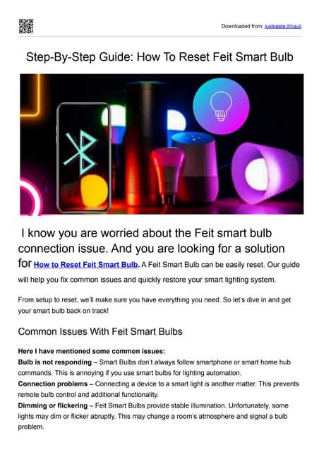 How to Reset Feit Smart Bulb: Step-by-Step Guide - Surveillance Guides