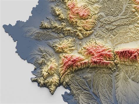 Romania Relief Map Printable Decor - Etsy