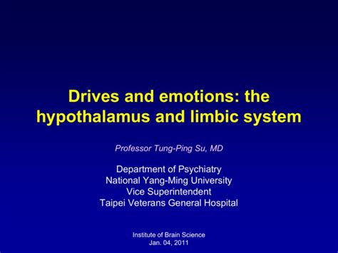 Drives and emotions: the hypothalamus and limbic system