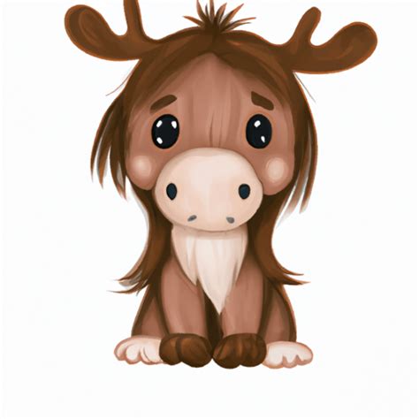 Cute Baby Moose Nursery Art Clipart · Creative Fabrica