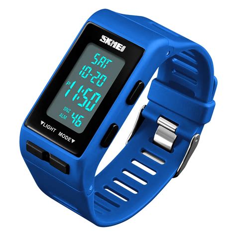 Fashion Digital Wrist Watch SKMEI Brand Sports Watches LED 12/24 Hour ...