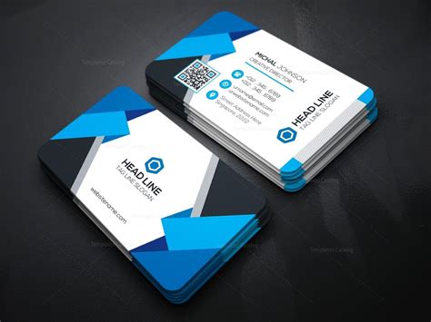 Stylish Business Card Template 000166 - Template Catalog