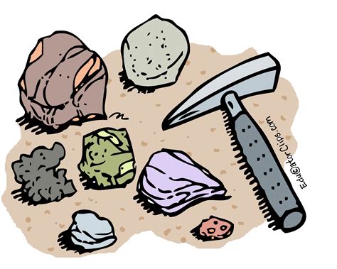 Geologist Hammer and Rocks Clip Art