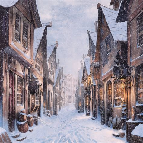 Wizard Winter Village Canvas Wrap. Wall Art. Canvas 6 Sizes. - Etsy | Harry potter wallpaper ...