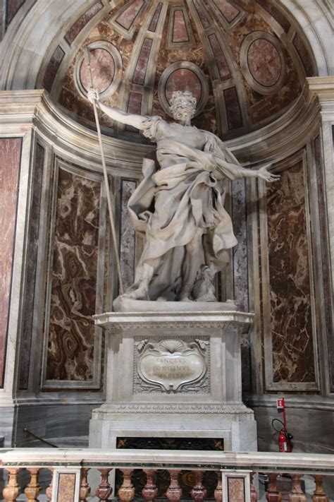 Statue of St. Longinus in St. Peter's Basilica - Catholic Stock Photo