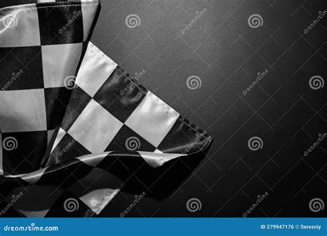 Racing Flag on Black Background Stock Photo - Image of black, checkered: 279947176