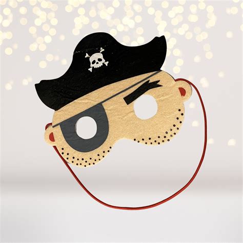 Pirate Costume Mask, Felt Pirate Mask, Children's Pirate Captain Mask | Mask party, Pirate face ...