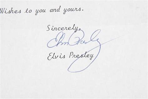 ELVIS PRESLEY SIGNED LETTER