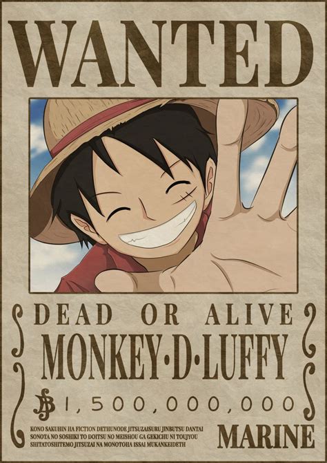 an old wanted poster for a monkey d luffy