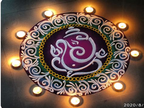 Check Out Some Best Rangoli Ideas and Designs for Ganesh Chaturthi/Vinayaka Chaturthi 2022: Try ...