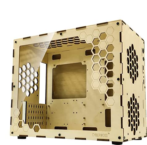 CYBERWOOD Micro ATX PC Case with Transparent Acrylic Side Panel