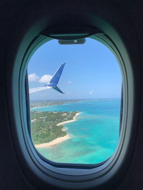 Plane Window View of the Ocean