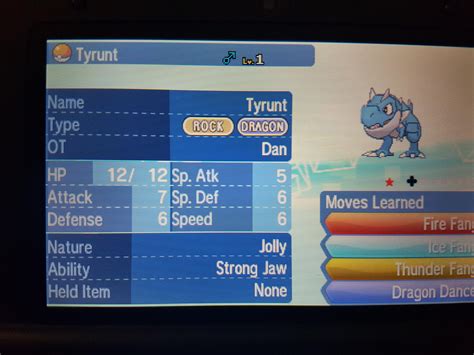 [7] Shiny tyrunt after 720 eggs, unfortunately not the HA so I'll keep ...