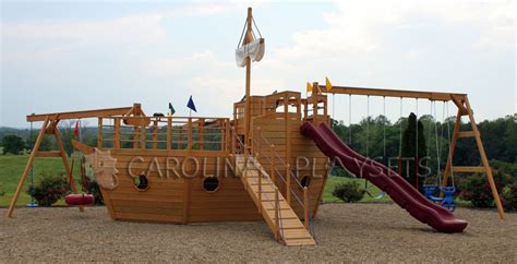 playhouse swing set plans | Pirate Ship Playhouses | Pirate ship playhouse plans, Pirate ship ...