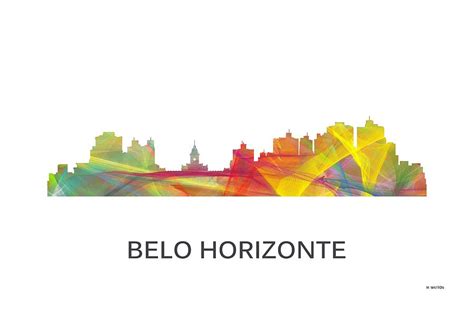 Belo Horizonte Brazil Skyline Digital Art by Marlene Watson - Fine Art America