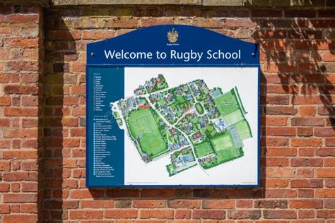 Famous Rugby School Map. UK Editorial Stock Image - Image of symbol ...