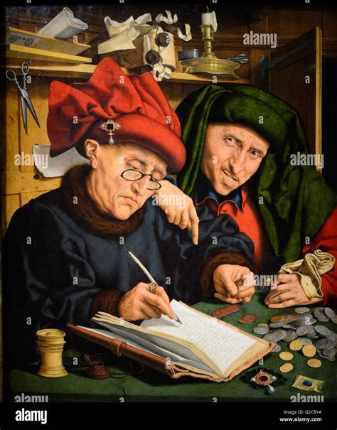 The Tax Collectors (1520s) Oil Painting by Quentin Massys Stock Photo - Alamy