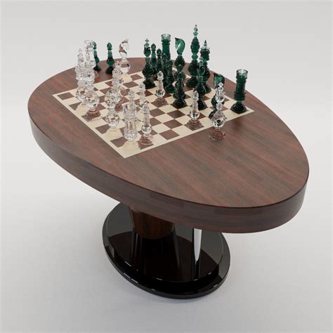 Chess game table – New design - 3D Realistic Model - Artium3D