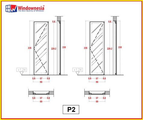 Gambar Autocad Pintu Geser Rel