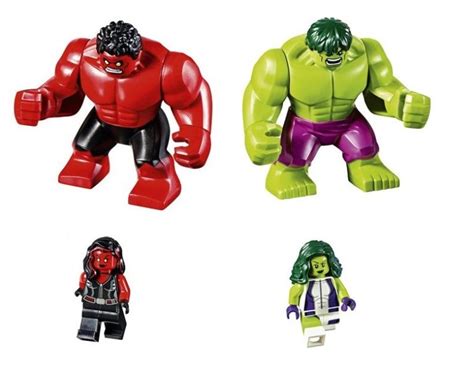 Lego 2017 SDCC Countdown - Hulk -vs- Red Hulk with She Hulks as well - Minifigure Price Guide