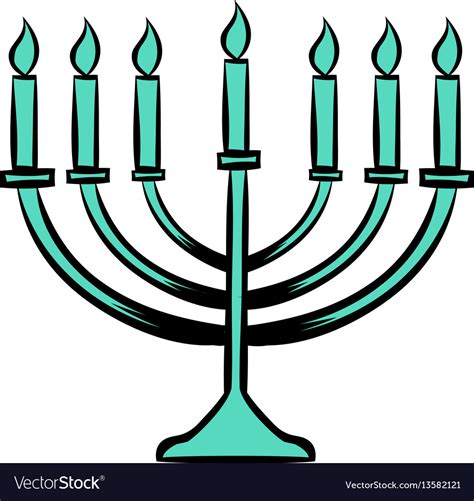 Menorah icon cartoon Royalty Free Vector Image