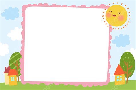 Hand Drawn Cute PNG Transparent, Hand Drawn Cute Weather Photo Frame Border, The Weather, Sunny ...