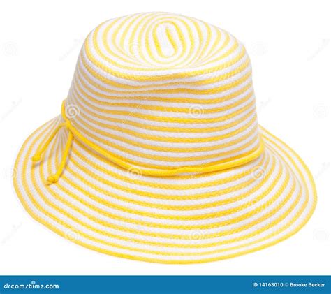 Yellow Floppy Beach Hat Stock Photo - Image: 14163010