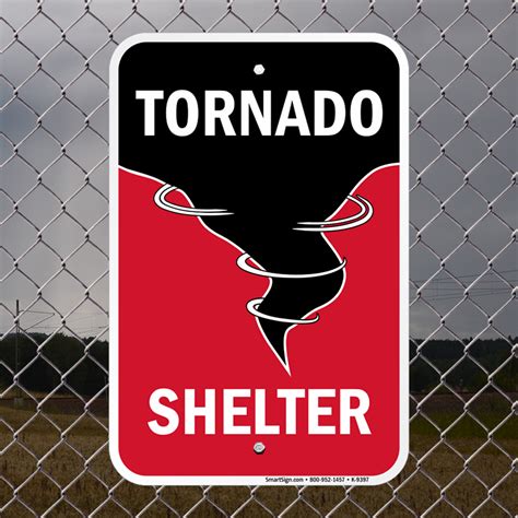 Tornado Shelter Sign - Emergency Shelter Sign, SKU: K-9397