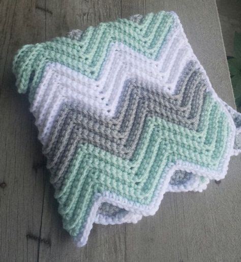 All Double Crochet Afghan - CrochetingNeedles.com | Crochet blanket chevron, Crochet chevron ...